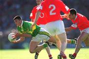 25 August 2002; Aodán Mac Gearailt of Kerry in action against Martin Cronin of Cork during the Bank of Ireland All-Ireland Senior Football Championship Semi-Final match between Kerry and Cork at Croke Park in Dublin. Photo by Ray McManus/Sportsfile
