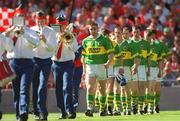 25 August 2002; Kerry captain Darragh Ó Sé leads his team in the parade prior to the Bank of Ireland All-Ireland Senior Football Championship Semi-Final match between Kerry and Cork at Croke Park in Dublin. Photo by Ray McManus/Sportsfile