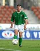 20 August 2002; Liam Miller of Republic of Ireland during the U21 International Friendly match between Finland and Republic of Ireland at Finnair Stadium in Helsinki, Finland. Photo by David Maher/Sportsfile