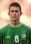 21 August 2002; Mark Kinsella of Republic of Ireland prior to the International Friendly match between Finland and Republic of Ireland at the Olympic Stadium in Helsinki, Finland. Photo by David Maher/Sportsfile