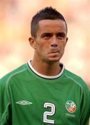21 August 2002; Gary Kelly of Republic of Ireland       Soccer. Picture credit; David Maher / SPORTSFILE *EDI* *** Local Caption *** during the International Friendly match between Finland and Republic of Ireland at the Olympic Stadium in Helsinki, Finland. Photo by David Maher/Sportsfile