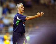 21 August 2002; Republic of Ireland manager Mick McCarthy during the International Friendly match between Finland and Republic of Ireland at the Olympic Stadium in Helsinki, Finland. Photo by David Maher/Sportsfile