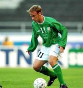21 August 2002; Thomas Butler of Republic of Ireland during the International Friendly match between Finland and Republic of Ireland at the Olympic Stadium in Helsinki, Finland. Photo by David Maher/Sportsfile