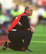 25 August 2002; Cork manager Larry Tompkins during the final minutes of the Bank of Ireland All-Ireland Senior Football Championship Semi-Final match between Kerry and Cork at Croke Park in Dublin. Photo by Damien Eagers/Sportsfile