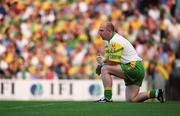 17 August 2002; Donegal goalkeeper Tony Blake during the Bank of Ireland All-Ireland Senior Football Championship Quarter-Final Replay match between Dublin and Donegal at Croke Park in Dublin. Photo by Brendan Moran/Sportsfile