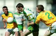 25 August 2002; Colin O'Connor of Kerry is tackled by Brian O'Reilly of Meath during the All-Ireland Minor Football Championship Semi-Final match between Meath and Kerry at Croke Park in Dublin. Photo by Damien Eagers/Sportsfile