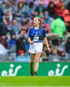 20 August 2017; Roisin Hughes of Ballythomas National School, Co Wexford, representing Kerry, during the INTO Cumann na mBunscol GAA Respect Exhibition Go Games at half time during the GAA Football All-Ireland Senior Championship Semi-Final match between Kerry and Mayo at Croke Park in Dublin. Photo by Piaras Ó Mídheach/Sportsfile