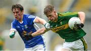 20 August 2017; Patrick Warren of Kerry in action against John Cooke of Cavan during the Electric Ireland GAA Football All-Ireland Minor Championship Semi-Final match between Cavan and Kerry at Croke Park in Dublin. Photo by Piaras Ó Mídheach/Sportsfile