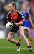 20 August 2017; Erin Ferguson of Quay National School, Co Mayo, during the INTO Cumann na mBunscol GAA Respect Exhibition Go Games at half time of the GAA Football All-Ireland Senior Championship Semi-Final match between Kerry and Mayo at Croke Park in Dublin. Photo by Stephen McCarthy/Sportsfile