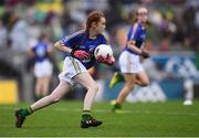 20 August 2017; Alana McGrath of Kilmacthomas Primary School, Co Waterford, representing Kerry, during the INTO Cumann na mBunscol GAA Respect Exhibition Go Games at half time of the GAA Football All-Ireland Senior Championship Semi-Final match between Kerry and Mayo at Croke Park in Dublin. Photo by Stephen McCarthy/Sportsfile