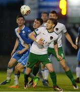 21 August 2017; Kieran Sadlier of Cork City in action against Michael Timlin of Finn Harps during the SSE Airtricity League Premier Division match between Finn Harps and Cork City at Finn Park in Ballybofey, Donegal. Photo by Oliver McVeigh/Sportsfile