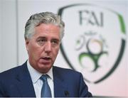 22 August 2017; FAI Chief Executive John Delaney speaks during the Football For All Strategic Plan Launch at the Marker Hotel in Dublin.  Photo by Cody Glenn/Sportsfile