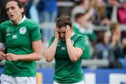 22 August 2017; A disappointed Anna Caplice of Ireland after the 2017 Women's Rugby World Cup 5th Place Semi-Final match between Ireland and Australia at Kingspan Stadium in Belfast. Photo by Oliver McVeigh/Sportsfile