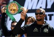 22 August 2017; Badou Jack during the Grand Arrival at Toshiba Plaza in Las Vegas, USA, ahead of his WBA Light Heavyweight bout against Nathan Cleverly on the undercard of the boxing match between Floyd Mayweather Jr and Conor McGregor at T-Mobile Arena in Las Vegas on Saturday August 26. Photo by Stephen McCarthy/Sportsfile
