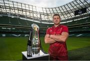 23 August 2017; CJ Stander of Munster at the Guinness PRO14 season launch at the Aviva Stadium in Dublin. Photo by Ramsey Cardy/Sportsfile