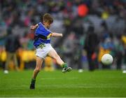 20 August 2017; Francis Meaney of Barefield National School, Clare, representing Kerry, during the INTO Cumann na mBunscol GAA Respect Exhibition Go Games at half time during the GAA Football All-Ireland Senior Championship Semi-Final match between Kerry and Mayo at Croke Park in Dublin. Photo by Ray McManus/Sportsfile