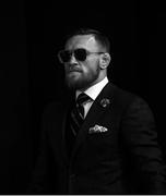 23 August 2017; Conor McGregor during a news conference at the MGM Grand in Las Vegas, USA, ahead of his super welterweight boxing match with Floyd Mayweather Jr at T-Mobile Arena in Las Vegas on Saturday August 26. Photo by Stephen McCarthy/Sportsfile