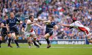 19 May 2012; Brian O'Driscoll, Leinster, is tackled by Pedrie Wannenburg, left, and Johann Muller, Ulster. Heineken Cup Final, Leinster v Ulster, Twickenham Stadium, Twickenham, England. Picture credit: Diarmuid Greene / SPORTSFILE