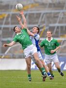 20 May 2012; John Riordan, Limerick, in action against Mark Ferncombe, Waterford. Munster GAA Football Senior Championship Quarter-Final, Limerick v Waterford, Gaelic Grounds, Limerick. Picture credit: Diarmuid Greene / SPORTSFILE