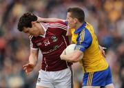 20 May 2012; Sean McDermott, Roscommon, in action against Michael Meehan, Galway. Connacht GAA Football Senior Championship Quarter-Final, Roscommon v Galway, Dr. Hyde Park, Roscommon. Picture credit: Ray Ryan / SPORTSFILE
