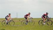 20 May 2012; Riders, from left, Philip Lavery, Node4 Giordana, Daniel Vejmelka, AC Sparta Praha, and Rostislav Krotlky, AC Sparta Praha, on the approach to Kildare during the first stage of the 2012 An Post Rás. Dunboyne - Kilkenny. Picture credit: Stephen McCarthy / SPORTSFILE