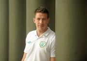 21 May 2012; Republic of Ireland's Sean St. Ledger after a mixed zone. Republic of Ireland Mixed Zone, Gannon Park, Malahide, Co. Dublin. Photo by Sportsfile