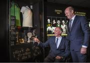 24 August 2017; Former Offaly footballer Matt Connor, left, with former Kerry footballer Jack O'Shea during the GAA Museum Hall of Fame – Announcement of 2017 Inductees event at Croke Park in Dublin. Photo by Matt Browne/Sportsfile