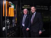 24 August 2017; Former Offaly hurler Padraig Horan with former Kilkenny hurler Frank Cummins during the GAA Museum Hall of Fame – Announcement of 2017 Inductees event at Croke Park in Dublin. Photo by Matt Browne/Sportsfile