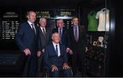 24 August 2017; Uachtarán Chumann Lúthchleas Gael Aogán Ó Fearghail with former footballers Jack O'Shea, Kerry, Matt Connor, Offaly, hurlers Padraig Horan, Offaly, and Frank Cummins, Kilkenny, during the GAA Museum Hall of Fame – Announcement of 2017 Inductees event at Croke Park in Dublin. Photo by Matt Browne/Sportsfile