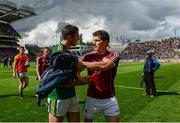 30 July 2017; David Moran of Kerry with Michael Meehan of Galway after the GAA Football All-Ireland Senior Championship Quarter-Final match between Kerry and Galway at Croke Park in Dublin. Photo by Piaras Ó Mídheach/Sportsfile