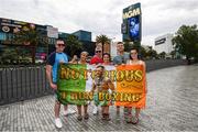 24 August 2017; Conor McGregor supporters, from left, Ron O'Hara, Lynn O'Hara, Alan Farrelly, Nicola Farrelly, Ian Kinsella and Stacey Kelly from Coolock, Dublin, in Las Vegas, prior to the boxing match between Floyd Mayweather Jr and Conor McGregor at T-Mobile Arena in Las Vegas, USA, on Saturday August 26. Photo by Stephen McCarthy/Sportsfile