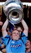 17 September 1995; Keith Barr of Dublin lifts the Sam Maguire Cup after the the GAA Football All-Ireland Senior Champtionship Final match between Dublin and Tyrone at Croke Park in Dublin. Photo by Ray McManus/Sportsfile
