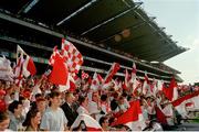 17 September 1995; Tyrone fans in the Cusack Stand during the GAA Football All-Ireland Senior Champtionship Final match between Dublin and Tyrone at Croke Park in Dublin. Photo by Ray McManus/Sportsfile