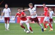 25 August 2017; Paul Sinnott of Galway United in action against Christy Fagan of St. Patrick's Athletic during the Irish Daily Mail FAI Cup Second Round match between St. Patrick's Athletic and Galway United at Richmond Park, in Dublin.  Photo by Matt Browne/Sportsfile