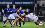 25 August 2017; Jordi Murphy of Leinster is tackled by Tom Dunn, left, and Beno Obano of Bath during the Bank of Ireland pre-season friendly match between Leinster and Bath at Donnybrook Stadium in Dublin. Photo by Ramsey Cardy/Sportsfile