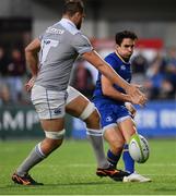 25 August 2017; Joey Carbery of Leinster sets up his side's second try during the Bank of Ireland pre-season friendly match between Leinster and Bath at Donnybrook Stadium in Dublin. Photo by Ramsey Cardy/Sportsfile