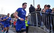 25 August 2017; James Ryan of Leinster runs out at half time for his debut during the Bank of Ireland pre-season friendly match between Leinster and Bath at Donnybrook Stadium in Dublin. Photo by Ramsey Cardy/Sportsfile