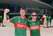 25 August 2017; Conor McGregor supporters Cian Coyle, left, and Darragh Joyce, from Castlebar, Co Mayo, prior to the weigh-in for the super welterweight boxing match bewteen Floyd Mayweather Jr and Conor McGregor at T-Mobile Arena in Las Vegas, USA. Photo by Stephen McCarthy/Sportsfile