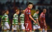 25 August 2017; James Brown of Shelbourne makes his way back to the half way line after his team conceded their second goal during the Irish Daily Mail FAI Cup Second Round match between Shelbourne and Shamrock Rovers at Tolka Park, in Dublin. Photo by David Fitzgerald/Sportsfile