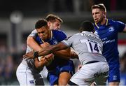 25 August 2017; Adam Byrne of Leinster is tackled by Semesa Rokoduguni of Bath during the Bank of Ireland pre-season friendly match between Leinster and Bath at Donnybrook Stadium in Dublin. Photo by Ramsey Cardy/Sportsfile