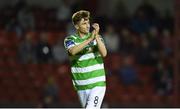 25 August 2017; Ronan Finn of Shamrock Rovers after he was sent off by referee Robert Rogers during the Irish Daily Mail FAI Cup Second Round match between Shelbourne and Shamrock Rovers at Tolka Park, in Dublin. Photo by David Fitzgerald/Sportsfile