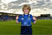 25 August 2017; Matchday mascot 8 year old Cuán Skerrett, from Stillorgan, Dublin, ahead of the Bank of Ireland Pre-season Friendly match between Leinster and Bath at Donnybrook Stadium in Dublin. Photo by Ramsey Cardy/Sportsfile