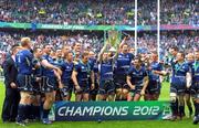 19 May 2012; Leinster players celebrate with the Heineken Cup. Heineken Cup Final, Leinster v Ulster, Twickenham Stadium, Twickenham, England. Picture credit: Tom Dwyer / SPORTSFILE