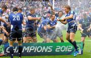 19 May 2012; Leinster players celebrate after the game. Heineken Cup Final, Leinster v Ulster, Twickenham Stadium, Twickenham, England. Picture credit: Tom Dwyer / SPORTSFILE