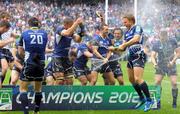 19 May 2012; Leinster players celebrate after the game. Heineken Cup Final, Leinster v Ulster, Twickenham Stadium, Twickenham, England. Picture credit: Tom Dwyer / SPORTSFILE