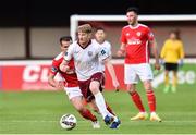 25 August 2017; Paul Sinnott of Galway United in action against Christy Fagan of St. Patrick's Athletic during the Irish Daily Mail FAI Cup Second Round match between St. Patrick's Athletic and Galway United at Richmond Park, in Dublin. Photo by Matt Browne/Sportsfile