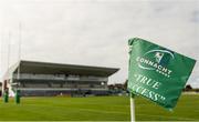 26 August 2017; A general view of a touch-line flag prior to the Pre-season Friendly match between Connacht and Bristol at the Sportsground in Galway. Photo by Seb Daly/Sportsfile