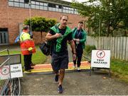 26 August 2017; Ireland Head coach Tom Tierney arriving for the game in the 2017 Women's Rugby World Cup, 7th Place Play-Off between Ireland and Wales at Kingspan Stadium in Belfast. Photo by Oliver McVeigh/Sportsfile
