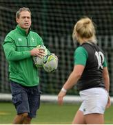 26 August 2017; Tom Tierney Ireland head coach during the warm up to the 2017 Women's Rugby World Cup, 7th Place Play-Off between Ireland and Wales at Kingspan Stadium in Belfast. Photo by Oliver McVeigh/Sportsfile