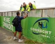 26 August 2017; Bristol, and former Connacht, head coach Pat Lam is greeted by stewards upon his arrival prior to the Pre-season Friendly match between Connacht and Bristol at the Sportsground in Galway. Photo by Seb Daly/Sportsfile